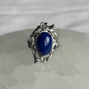 Lapis lazuli adjustable ring